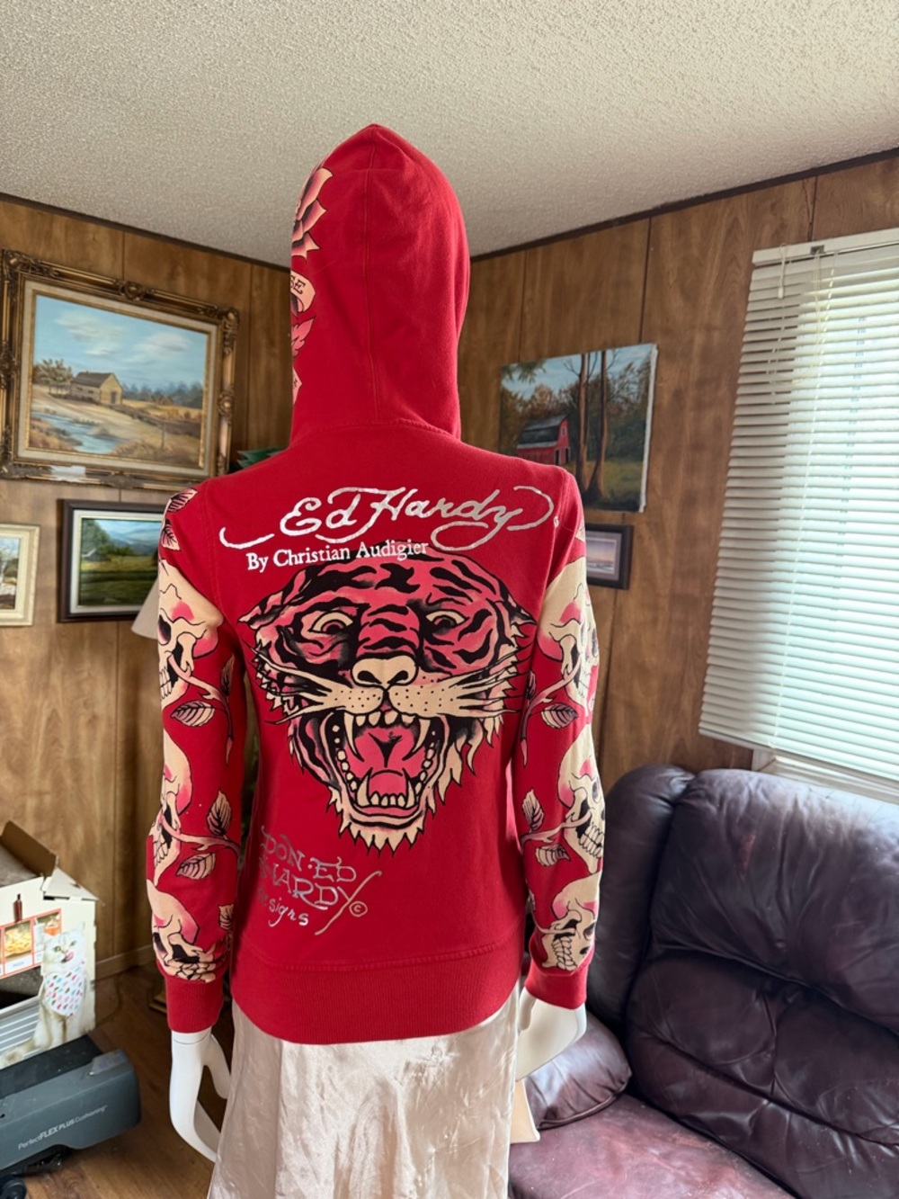 Retro Christian Audigier Ed Hardy Zip Up